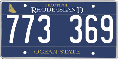 RI license plate 773369