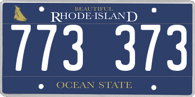 RI license plate 773373