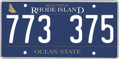 RI license plate 773375