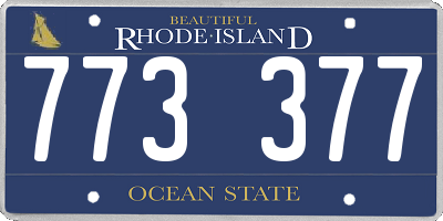 RI license plate 773377