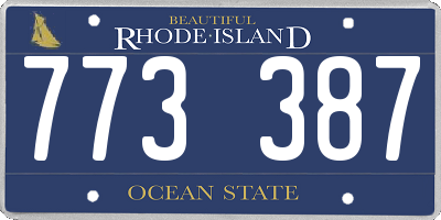 RI license plate 773387