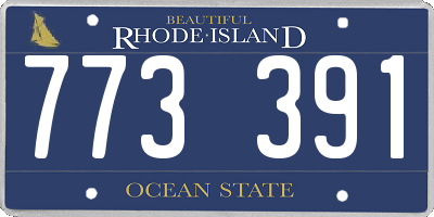 RI license plate 773391