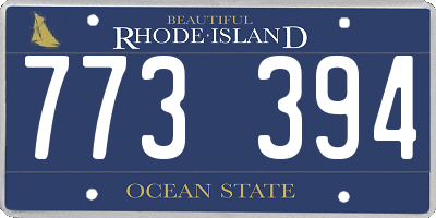 RI license plate 773394