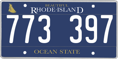 RI license plate 773397