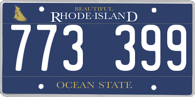 RI license plate 773399