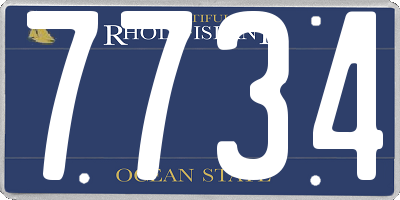 RI license plate 7734