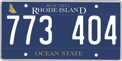 RI license plate 773404