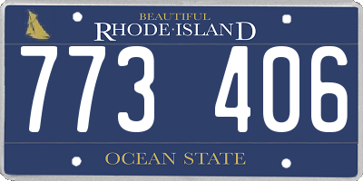 RI license plate 773406