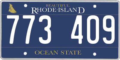 RI license plate 773409