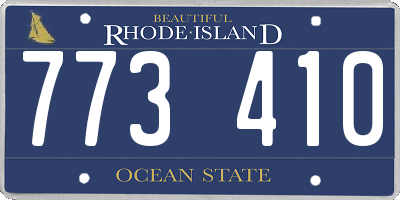 RI license plate 773410
