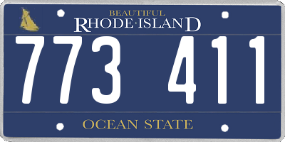 RI license plate 773411