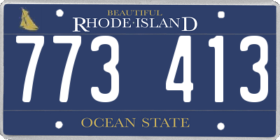 RI license plate 773413