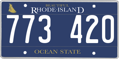 RI license plate 773420