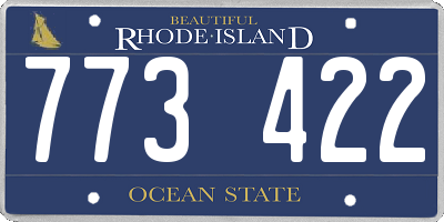 RI license plate 773422