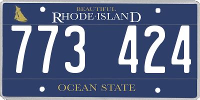 RI license plate 773424