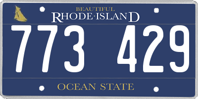 RI license plate 773429