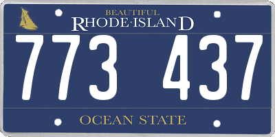 RI license plate 773437