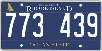 RI license plate 773439