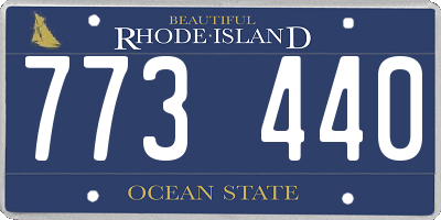 RI license plate 773440