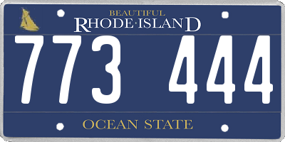 RI license plate 773444