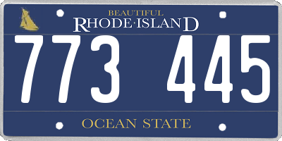 RI license plate 773445