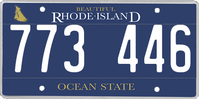 RI license plate 773446