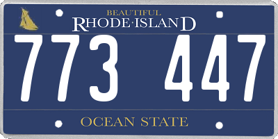 RI license plate 773447