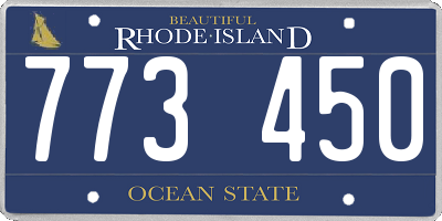 RI license plate 773450