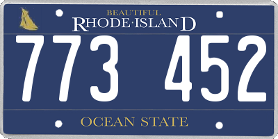 RI license plate 773452