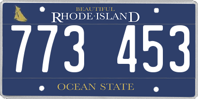 RI license plate 773453