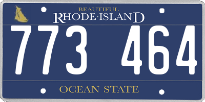RI license plate 773464