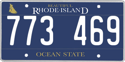 RI license plate 773469