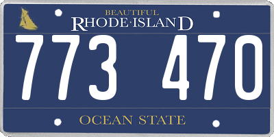 RI license plate 773470