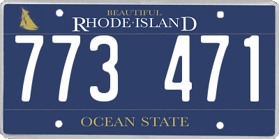RI license plate 773471