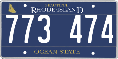 RI license plate 773474