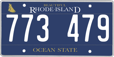 RI license plate 773479