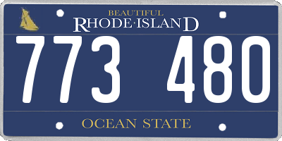 RI license plate 773480