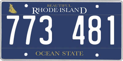 RI license plate 773481