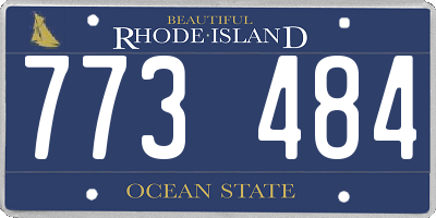 RI license plate 773484
