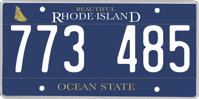 RI license plate 773485