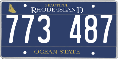 RI license plate 773487