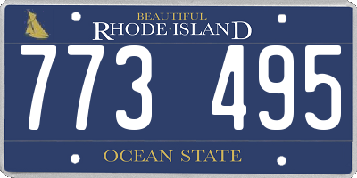 RI license plate 773495