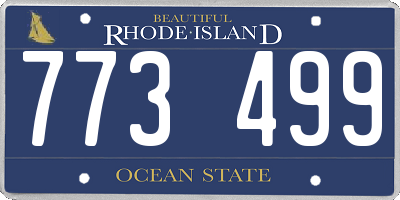 RI license plate 773499
