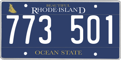 RI license plate 773501