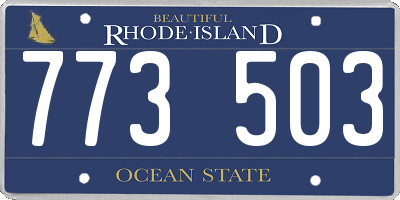 RI license plate 773503