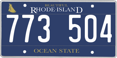 RI license plate 773504