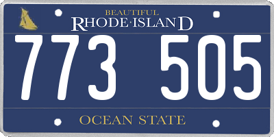 RI license plate 773505