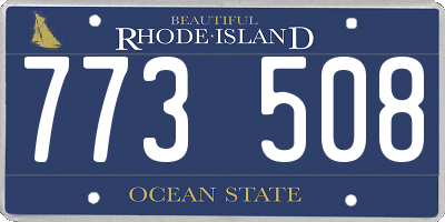 RI license plate 773508