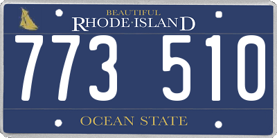 RI license plate 773510
