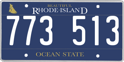 RI license plate 773513